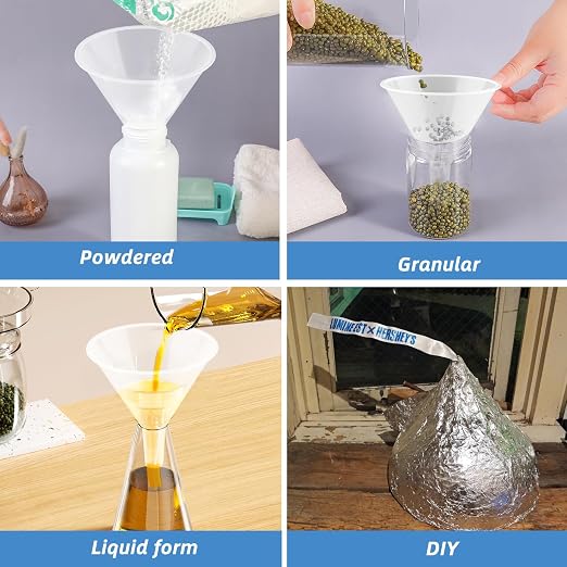 6 Pcs 4.7 Inch Wide Mouth Plastic Funnels, Easy and Smooth Content Transfer - Image 6