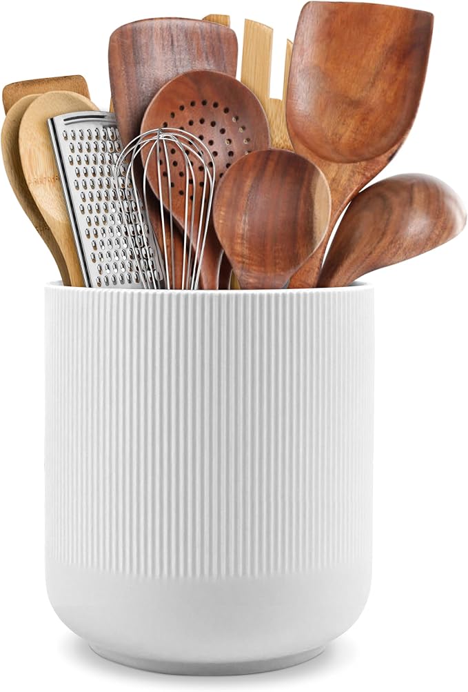 RedCall Kitchen Utensils Holder Large, Ceramic Utensil Organizer by RedCall