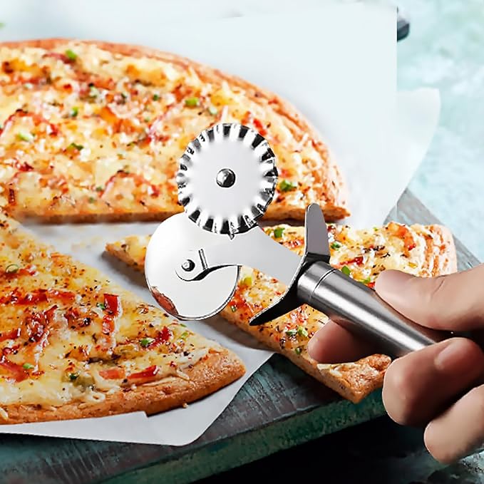 5 Wheel Pastry Cutter, Stainless Steel Dough Cutter Wheel - Image 5