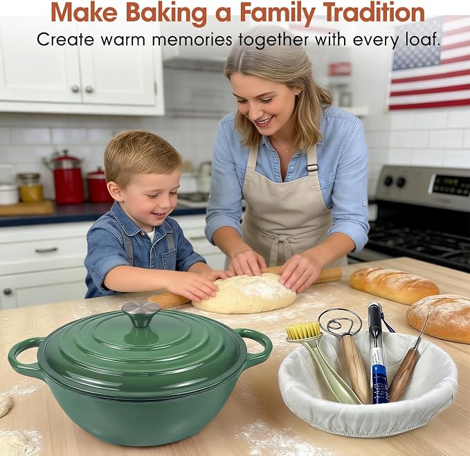 5QT Enameled Cast Iron Dutch Oven - Image 4