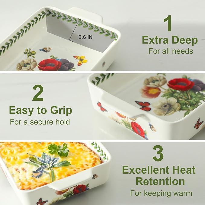 Ceramic Papaver rhoeas Baking Casserole Dish - Image 5
