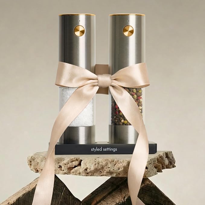 Electric Salt and Pepper Grinder Set Rechargeable – Stainless Steel Salt and - Image 9