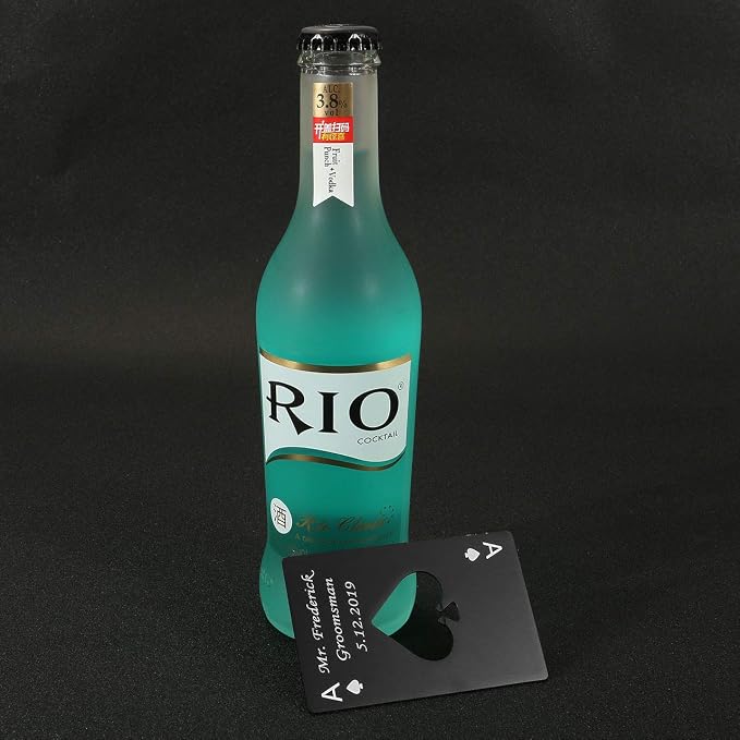 Personalized Custom Bottle Opener, Yoption 2Pcs Stainless Steel Credit Card - Image 7
