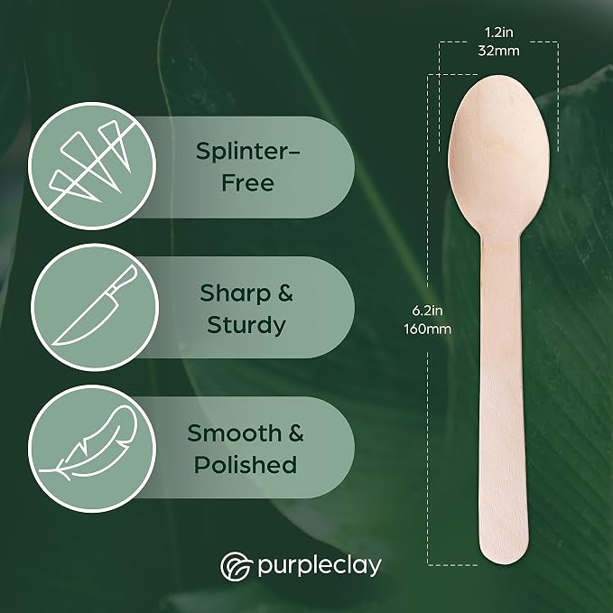 PURPLECLAY Disposable Wooden Spoons - Image 4