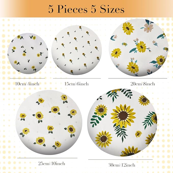 Tirphy 5-Size Reusable Bowl Covers - Image 2