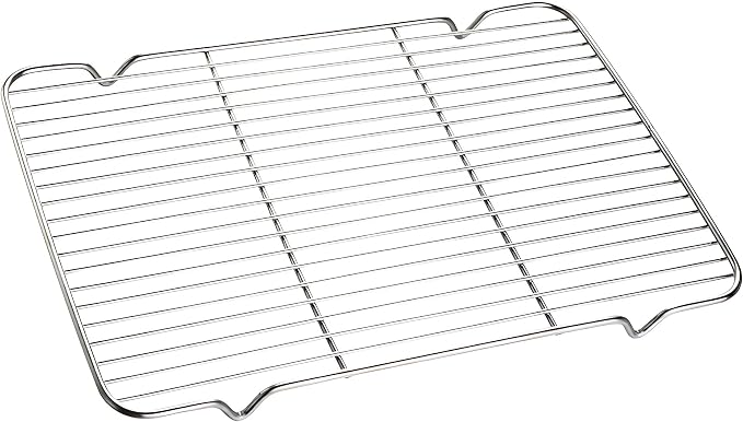 Oven Roasting Rack 11 x 15.4 inch Rectangle Baking Cooling Steaming Grilling by Turbokey