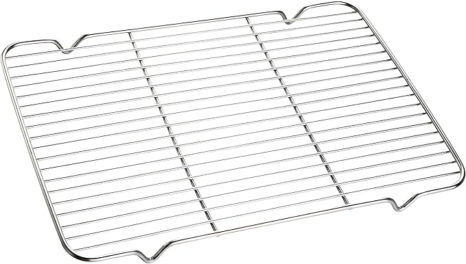 Cooling Rack with 4 Legs Heavy Duty Grill Net 7.9in x 12.4in Roasting Wire by Turbokey