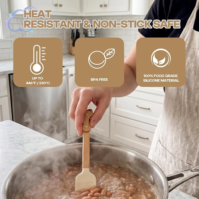 Rabbit-Shaped Silicone Spatula Set – Food Grade, Heat Resistant Baking & - Image 5