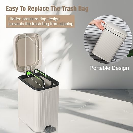 rejomiik Small Bathroom Trash Can - Image 5