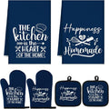 Sratte 6 Pcs Kitchen Decor Accessories Set Farmhouse Towels Pot Holders Oven by Sratte