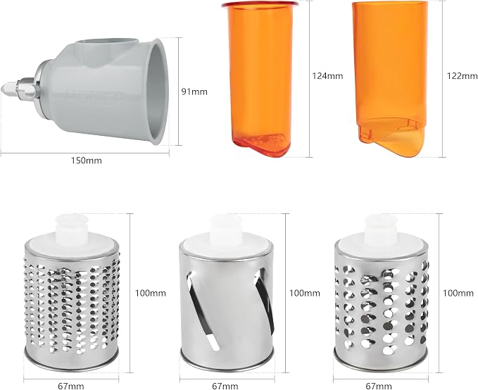 Slicer Shredder Attachment for Kitchenaid Stand Mixer, Cheese Grater Attachment - Image 3