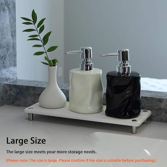 Quick Dry Sink Caddy Kitchen Sink Organizer, Water Absorbing Stone Tray - Image 5