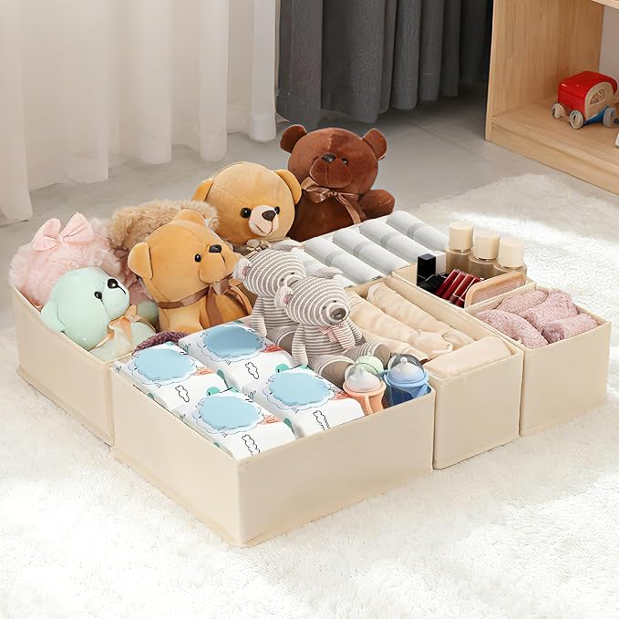 Drawer Organizer Clothes, 16 Pack Dresser Organizer Bins, Foldable Closet - Image 9