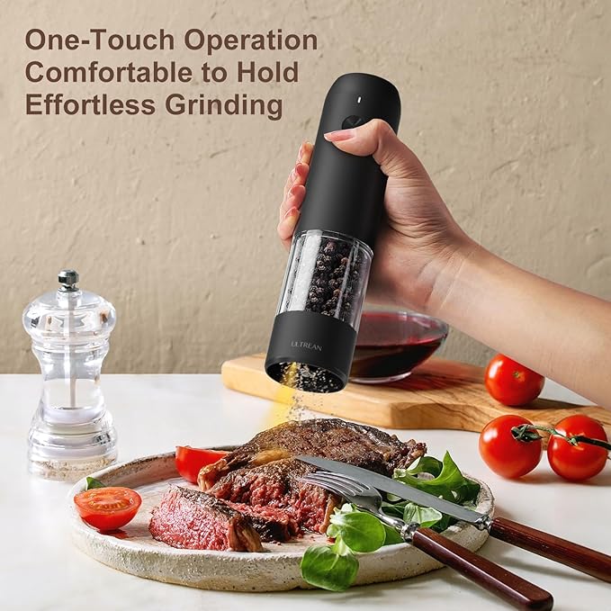 Ultrean Pepper Grinder, Rechargeable Salt and Pepper Grinder - Image 2