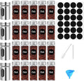 24 Pack Glass Spice Jars with Label, Empty Spice Bottles with Metal