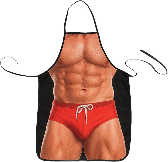 HAKSEN Funny Aprons for Men, Gag Grilling Apron for Men Women Kitchen Cooking by HAKSEN