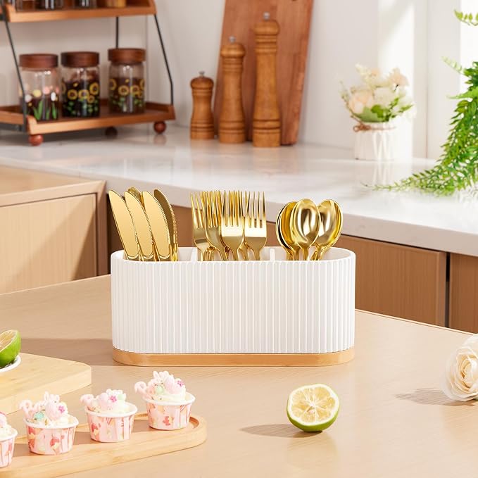 HouseJoy Countertop Silverware Holder, Cutlery Caddy - Image 4