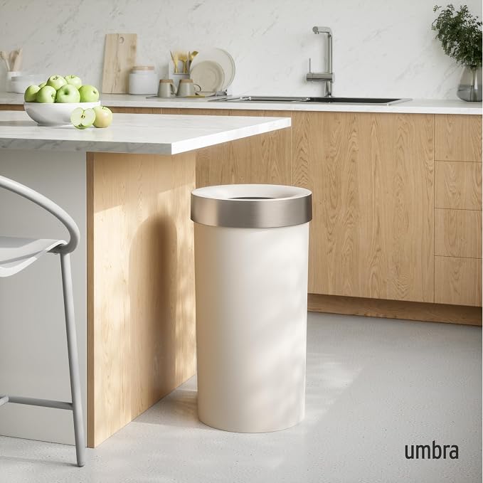 Umbra Vento Kitchen Trash Can – Large 16 Gal Open Top Garbage Can - Image 3