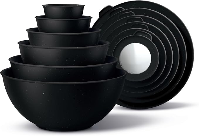 COOK WITH COLOR Mixing Bowls with TPR Lids by CookwithColor