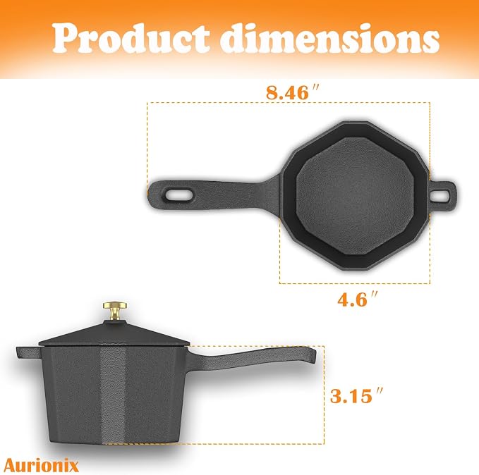 Small Cast Iron Sauce Pot with Lid – Pure Cast Iron Melting Pot - Image 2