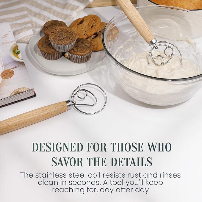 Danish Dough Whisk, Sourdough Bread Whisk - Image 5