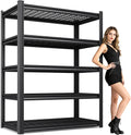 71"H Garage Shelving-3000LBS 5 Tier Storage Shelves,Adjustable Heavy
