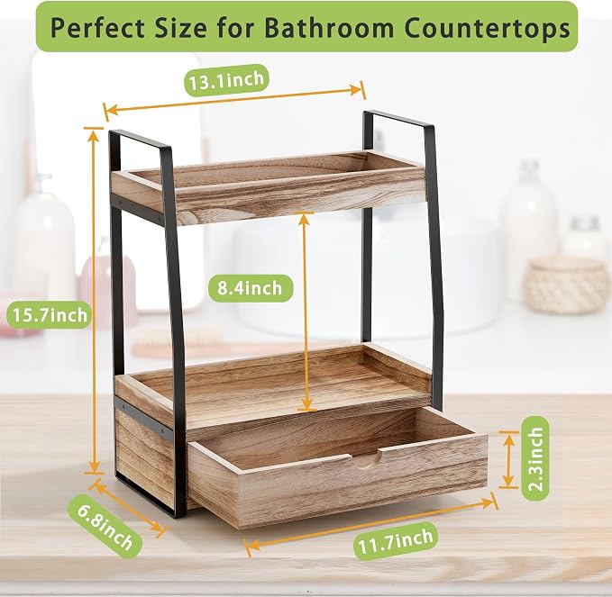 Boulphia 2-Tier Bathroom Organizer Countertop, Bathroom Sink Organizer - Image 3