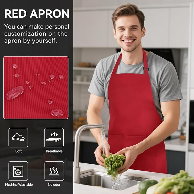 NLUS 2 Pack Kitchen Aprons - Image 2