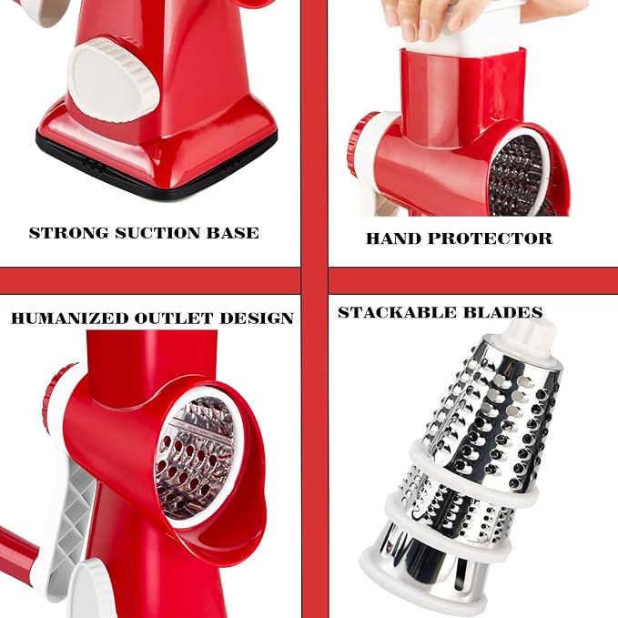 Cheese Grater with Handle, Vegetables and Fruits and Easy to Clean - Image 5