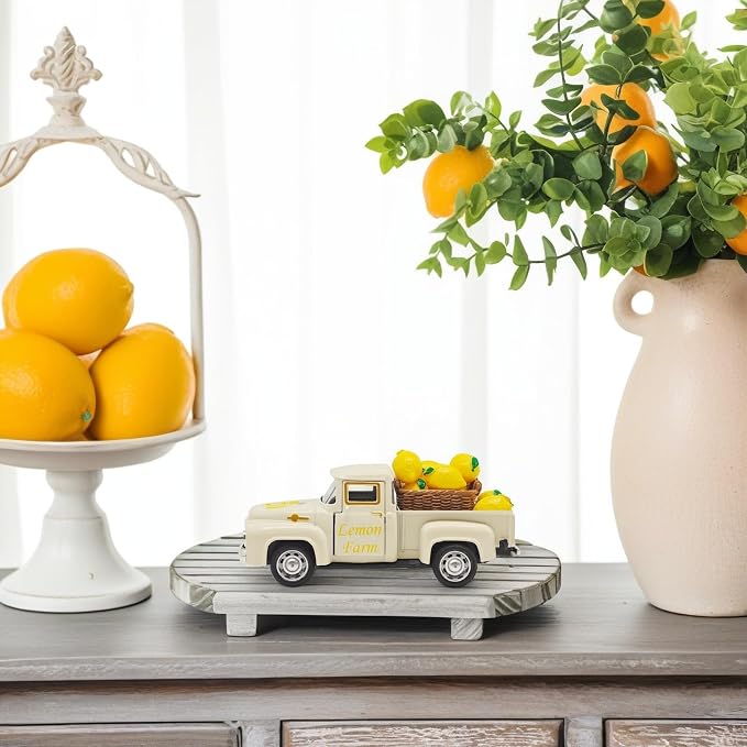 Lemon Decor - 4.9″Farmhouse Vintage Metal Truck - Image 2