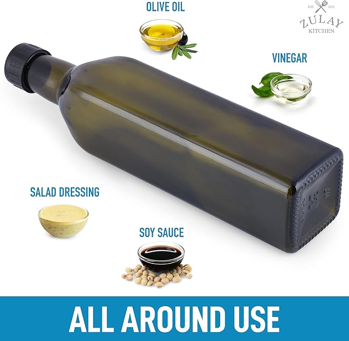 Zulay Kitchen (2 pack 17oz Olive Oil Dispenser Bottle - Image 5