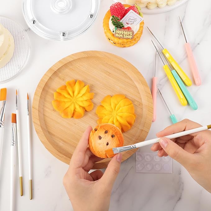 Cookie Decorating Supplies Including 2Pcs Acrylic Cookie Turntable 6Pcs Cookie - Image 5