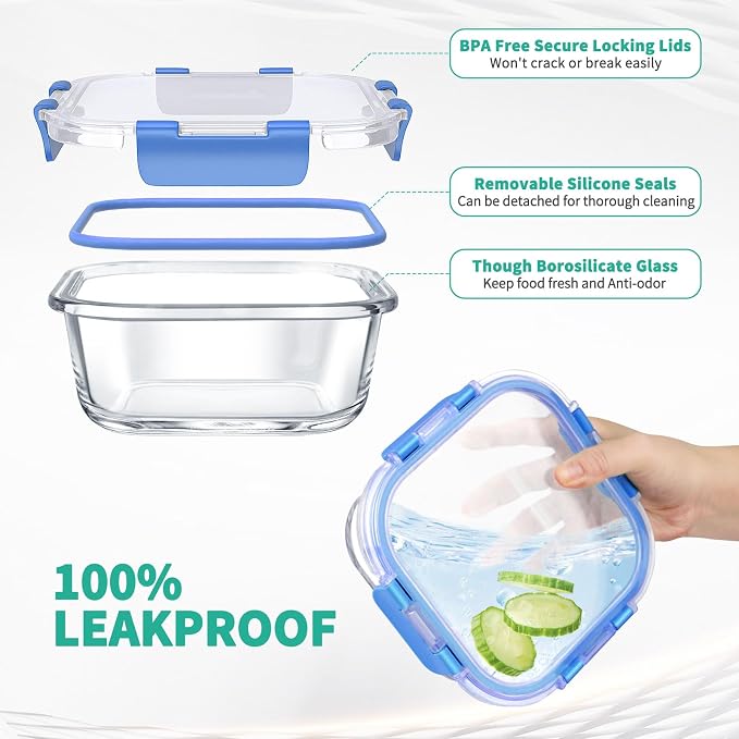 34pcs Glass Food Storage Containers - Image 3