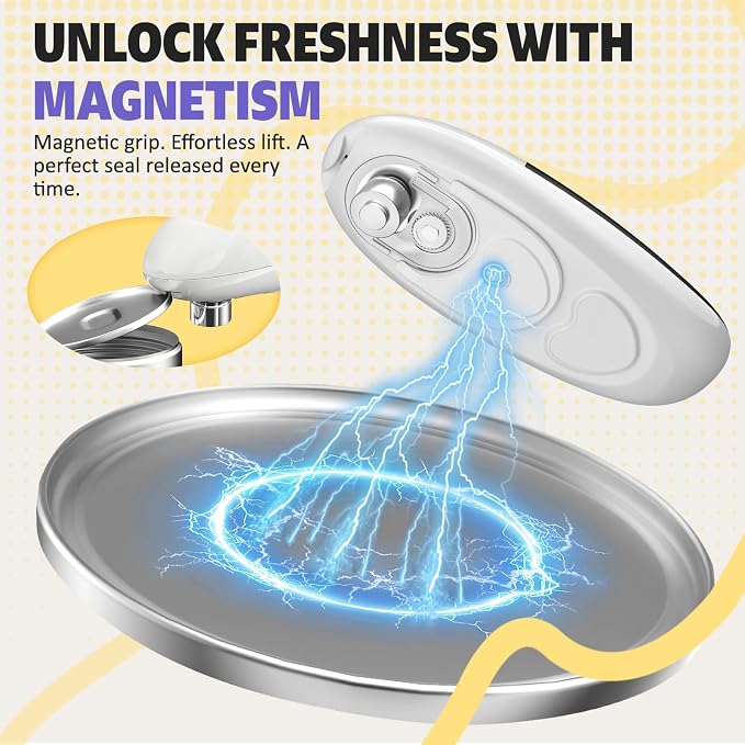Handsfree One Touch Electric Can Opener, Smooth Edge Automatic Can Opener Fits - Image 5