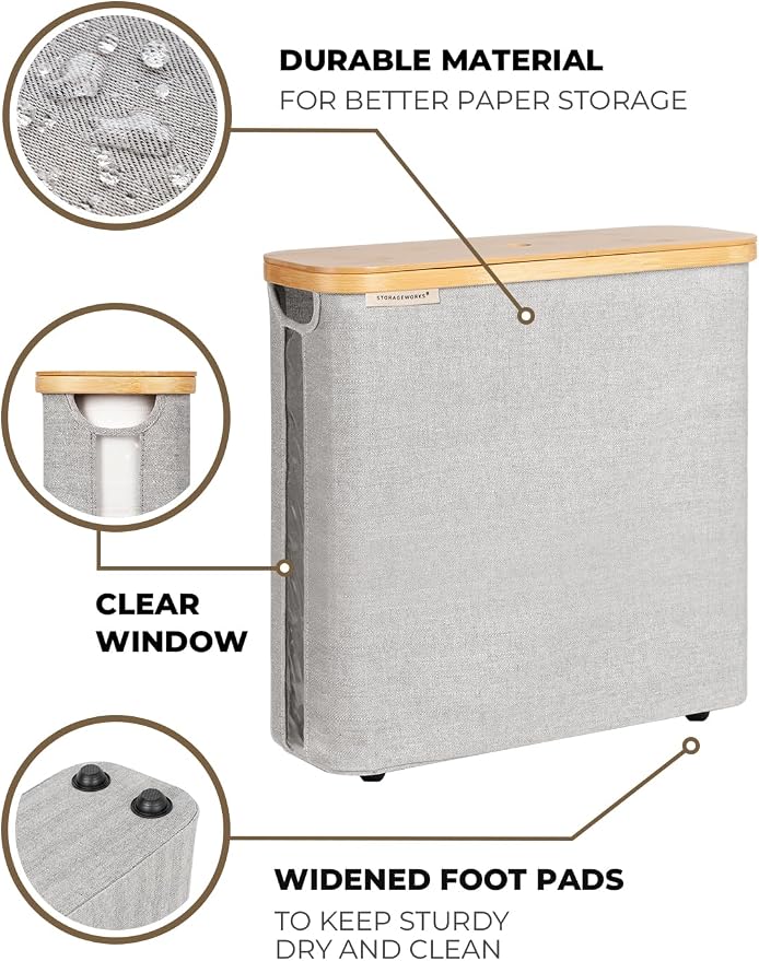 StorageWorks Large Toilet Paper Storage - Image 3