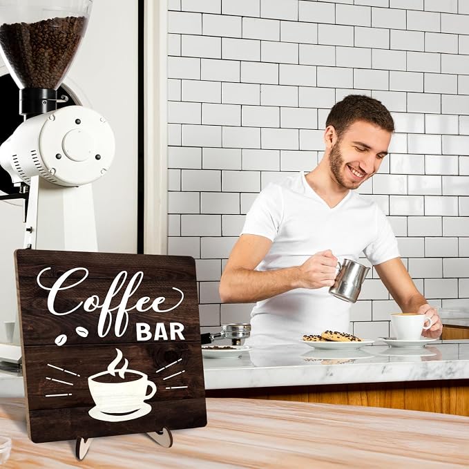 Funny Coffee Bar Decor Sign – Rustic Wooden Plaque - Image 7