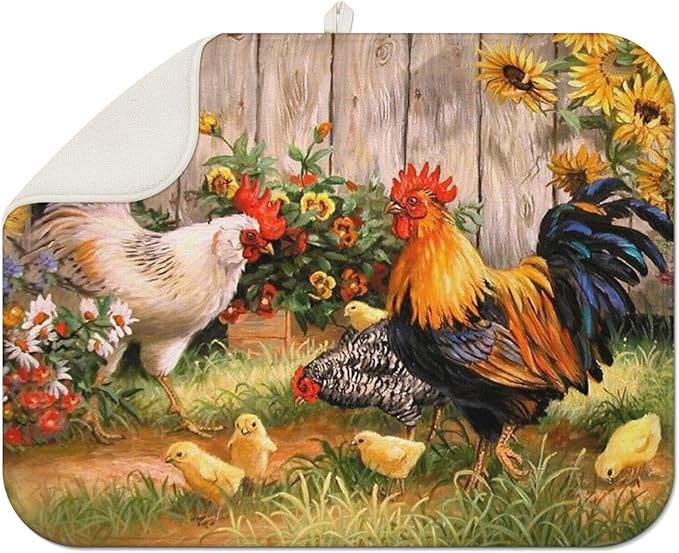 Dish Drying Mat Drainer Pads by Kuyig+Home