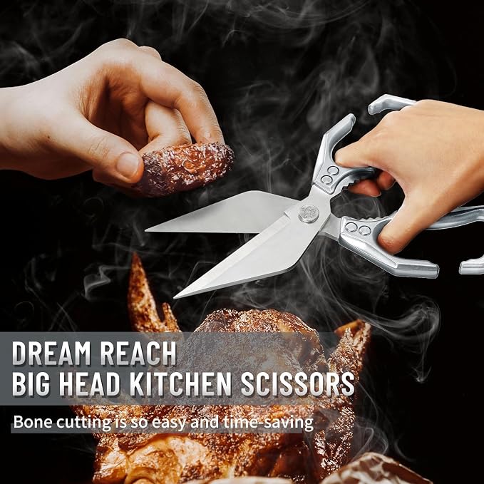 Dream Reach Heavy Duty Poultry Shears Kitchen Scissors Dishwasher Safe - Image 2