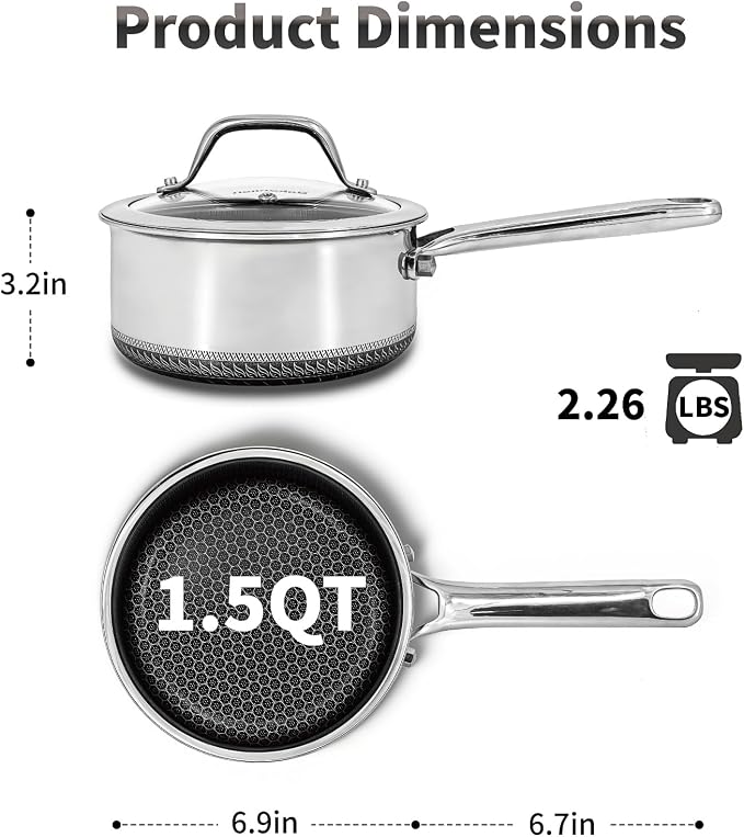 Hybrid Nonstick 1.5 QT Saucepan - Image 5