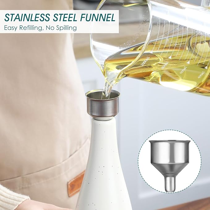 vancasso 16 Oz Ceramic Olive Oil Dispenser Bottle, Bottle Dispenser - Image 4