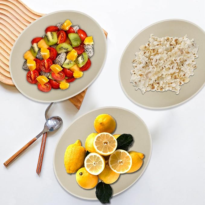 Large Bowls 65 OZ, Wheat Straw Bowls Set of 4, Unbreakable Salad Bowl, - Image 7