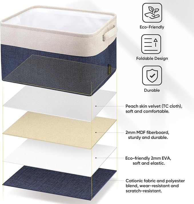 BALEINE 2 Pack Fabric Closet Storage Bins - Image 7
