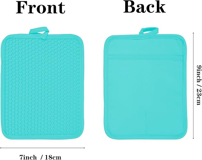 Oven Pot Holder with Pocket Cotton Heat Resistant Coaster Potholder Kitchen Hot - Image 2