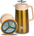 34oz Double Vacuum Insulation Large Silicone French Press Coffee