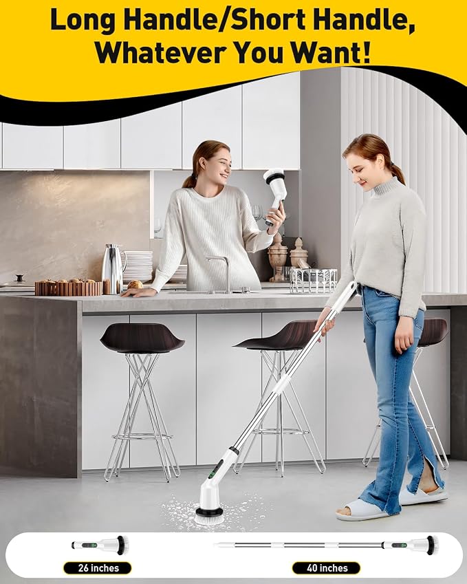 Electric Spin Scrubber for Cleaning Bathroom, Shower Scrubber Cordless Cleaning - Image 5