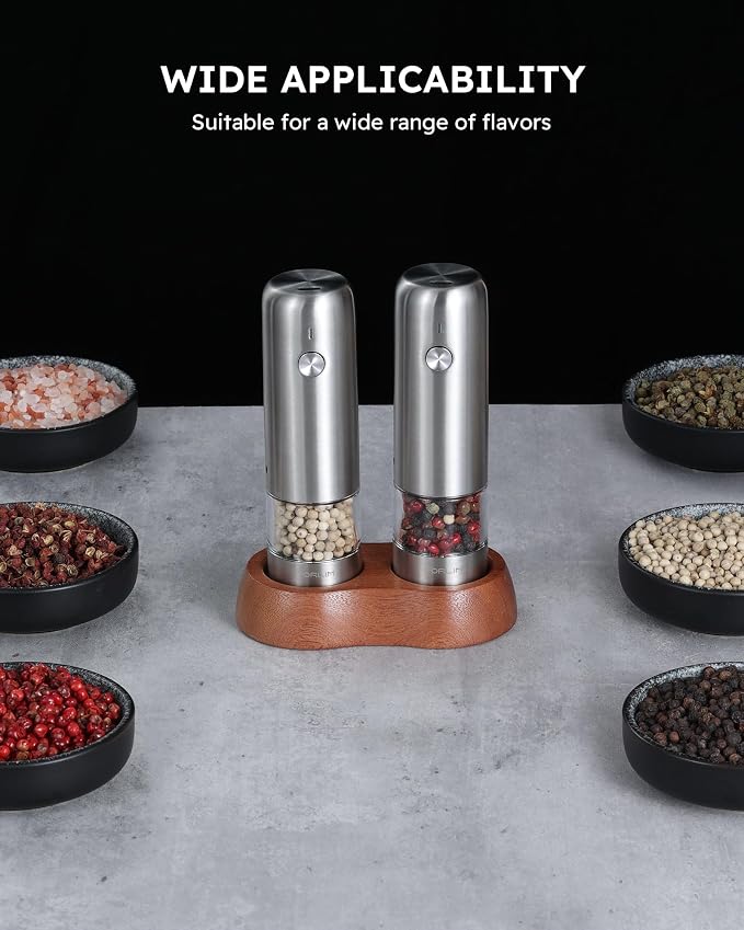 FORLIM Mini Electric Salt and Pepper Grinder Set - Image 2