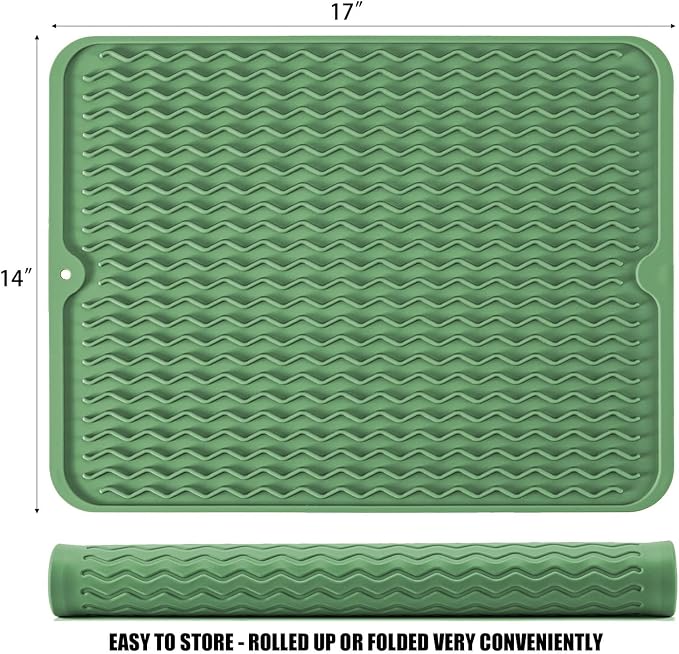 Large 17" x 14" Silicone Dish Drying Mat - Image 2