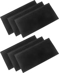 QWORK 12"x6" Black Rubber Bar Mat – 6 Pack Non-Slip Drainage Pad by QWORK