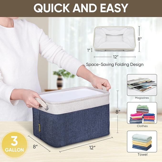 BALEINE 2 Pack Fabric Closet Storage Bins - Image 4