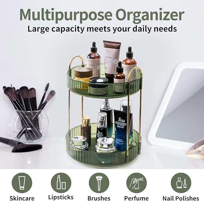 Asayuee 360 Rotating Makeup Organizer - Image 7
